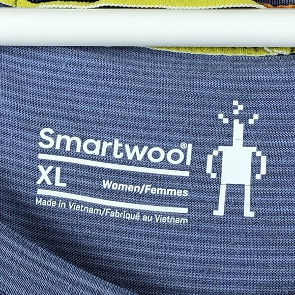 Smartwool Shirt Womens XL Blue Wool Long Sleeve Crew Neck Base Layer - Picture 4 of 8